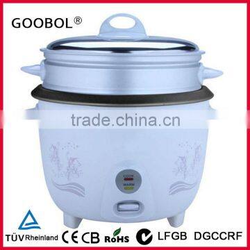 small drum shap rice cooker with steamer CE GS certificate