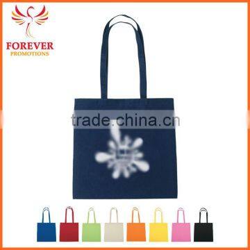 2015 Hot Selling 100% Natural Cotton Promo Gifts 15" Shopping Tote Bag