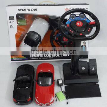 1:14 4 channels foot pedal steering wheel remote control cars