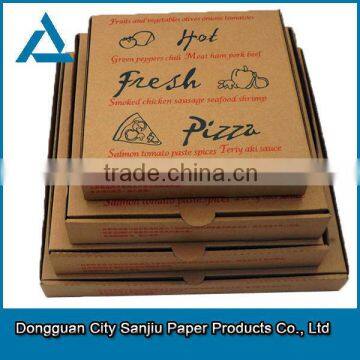 12" pizza box single wall corrugated customized paper box