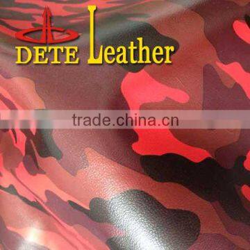 camouflage materials synthetic leather meter price from wenzhou factory