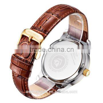 2015 WEIDE Fashion Alloy Couple Watch Gold Rose Watches For Men Cheap Watches In Bulk Sapphire Wristwatch WG93008 photo-2