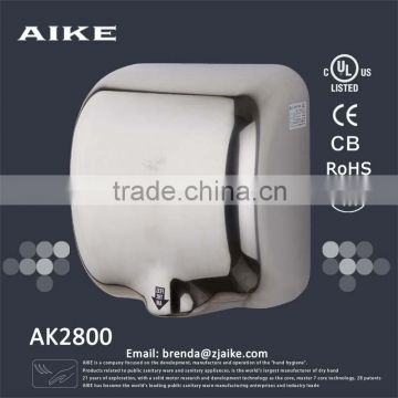 UL CE RoHs Steel Metal automatic high speed jet air hand dryer for bathroom