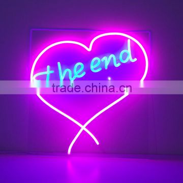 Manufacturer custom heart neon sign with letters