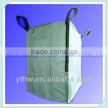 pp big bags recycling/1000kg pp big baffle bag/ fill spout and flat bottom big baffle bag