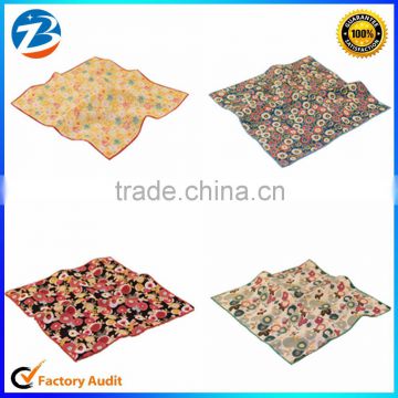 Japanese Various Floral Organic Cotton Mens Pocket Square