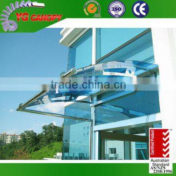 Laminated toughened glass canopy