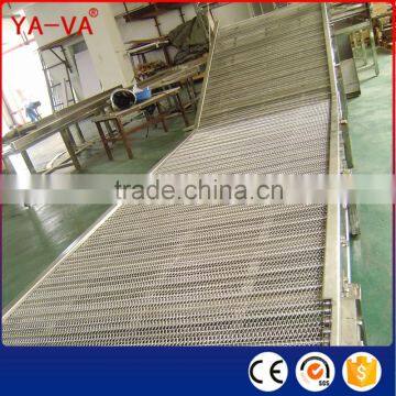 High quality stainless steel wire mesh belt conveyor inclined conveyor factory