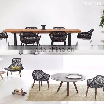 2015 Hot sale poly rattan new style dining set -Wicker synthetic rattan dining table and chair -Outdoor dining room furniture