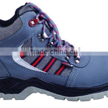 2015 the best selling nubuck leather pu injection sole safety shoes