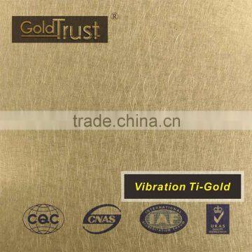 supply vibration ti-gold finish stainless steel sheets for elevator building decoration and wall panels