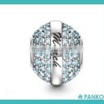 Globalwin Natural Stone 925 Sterling Silver Bead For Collares Popular Turkey Diy Jewelry photo-2