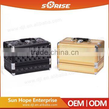 China Wholesale Gold Aluminium Designer Vanity Cases