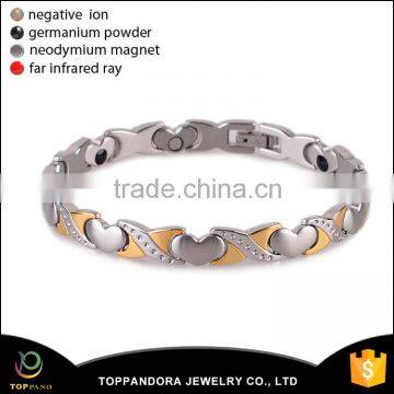 Alibaba website wholesale fashion stainless steel friendship magnetic power energy bracelet price