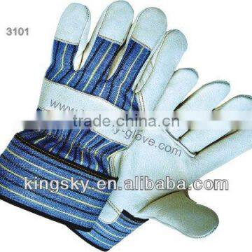 Cow grain full palm industrial leather glove