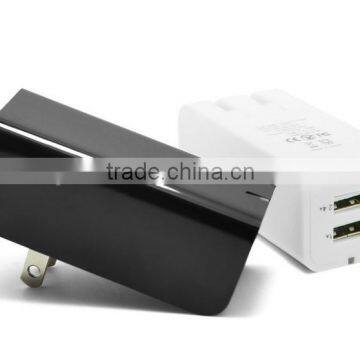 Portable Dual Usb Home Travel Charger us Plug for Iphone, Ipad, Samsung and Tablet