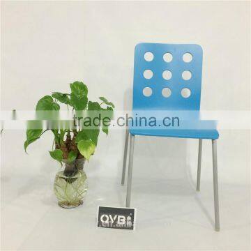 TDC-114-4 QVB JIANDE TONGDA BENTWOOD BEECH VENEER Stackable METAL CHROME PLATED ARMREST OFFICE CHAIR