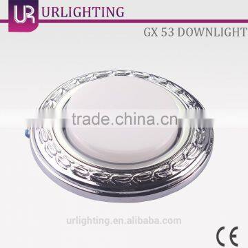 GX 53 Antique Style Chrome Zinc Iron Ceiling, Downlight