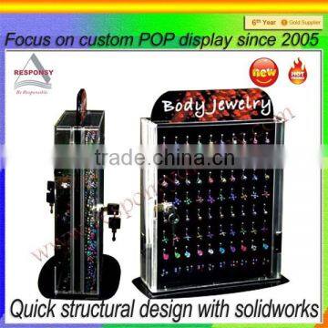 custom acrylic jewelry display box, acrylic accessories display showcase
