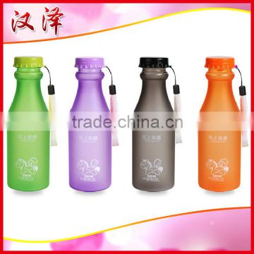 Manufacturers custom unbreakable leak-proof plastic portable soda bottles frosted