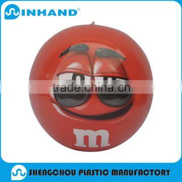 customised hot sale red pvc inflatable Mr.bean beach ball/water ball