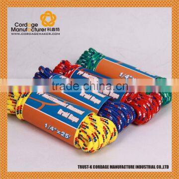 PP Multifilament diamond braid rope/ colored