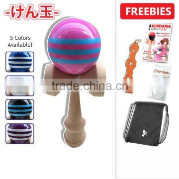 New Translucent Colored Striped Kendama Wooden 5 Colors KK983