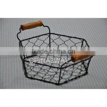 Chrome Double Handle Christmas Wire Egg Basket photo-6