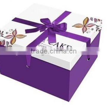 Custom Paper Cake Box With Ribbon / Cake Box Design photo-1