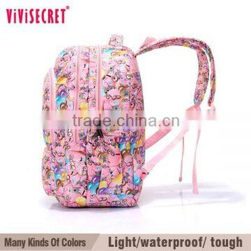Manufacturers Polyester Waterproof Pink Cartoon School Fantasy Backpacks From China photo-2