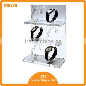 ATI High Quality all kinds of watch 3 lines acrylic pocket watch display stand