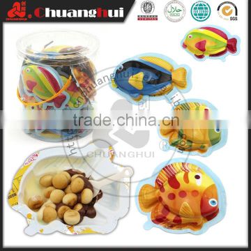 12g Fish Shape Chocolate Biscuit Cup / Fish Cup Chocolate With Biscuits