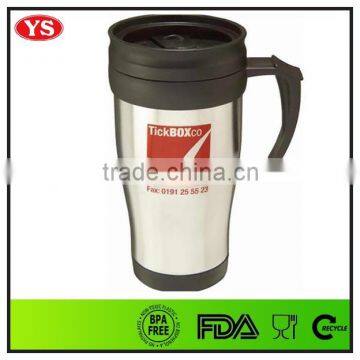 400ml Insulated Custom Logo Stainless Steel Thermal Coffee Mug With Handle photo-5