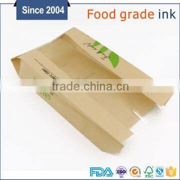 Matte laminated stand up food grade french fries packaging bags with clear window