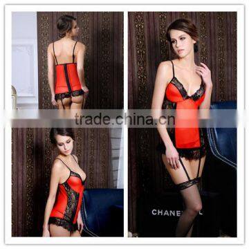 Red and black lace hot sale sexy lingerie