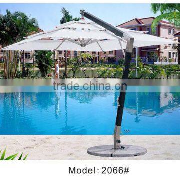 Aluminum outdoor umbrella garden umbrella beach umbrella two layer umnbrella