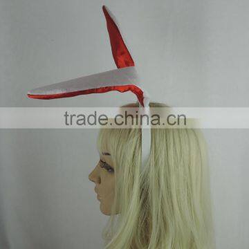 Red Satin Long Rabbit Ears Headdress Halloween Props Party Headwear photo-4