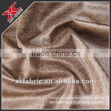 bronzed warp knitted micro suede for car fabric