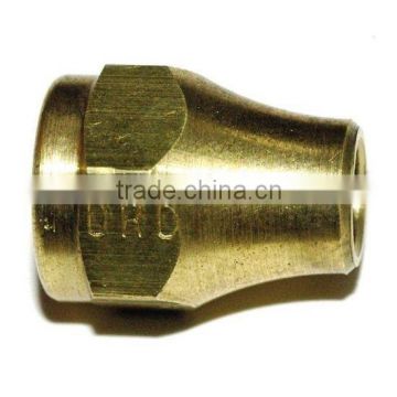 CNC turning high precision brass pipe fitting nut custom