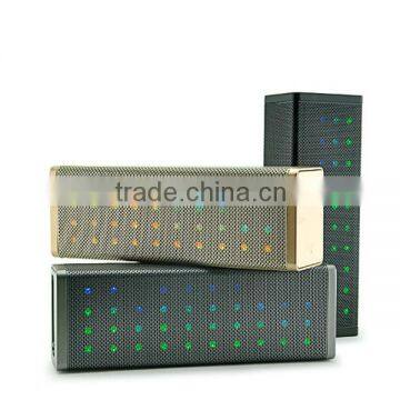 Square LED Light changing Bluetooth Portable mini Speaker Bluetooth with black gray and golden color