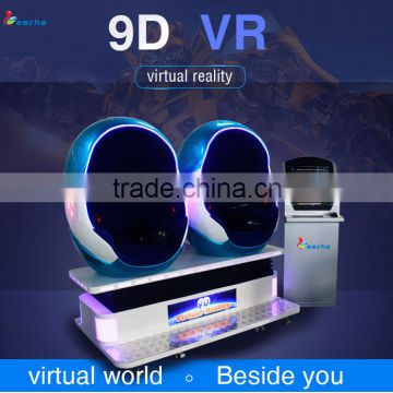 Latest design easy operation 3 seats egg cinema vr 9d cinema motion 360 degree 9d vr