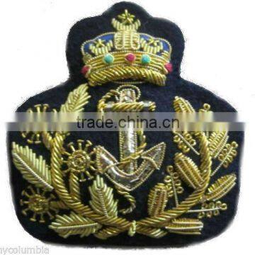 customized embroidery badges, bullion wire embroidery badges