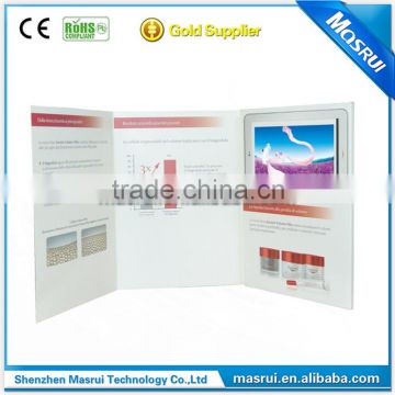 Creative Media Solution Design, Print and Video Mail Postcards with 7inch LCD Screen