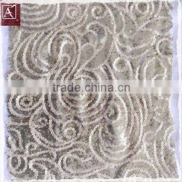 china suppliers spanger embroidery fabric for dress