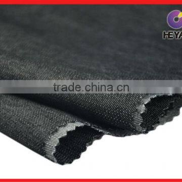 Black Color Slub Twill Spandex Cotton Polyester Fabric