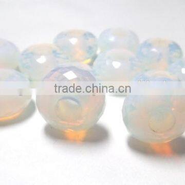 AAA Chinese Fire Opal Fancy Stylist Rondelle Big Hole Beads