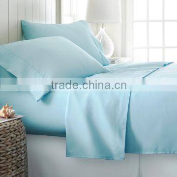 100 Polyester Plain Dyed Microfiber Soft Bed Sheet Set