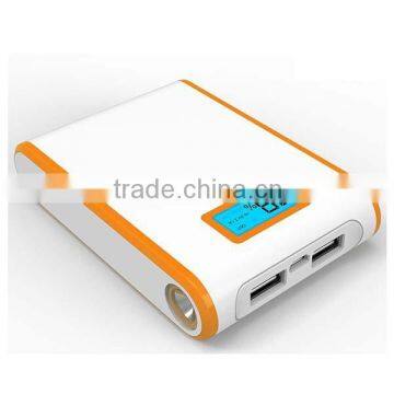 10000mAh portable mobile power bank with LED light