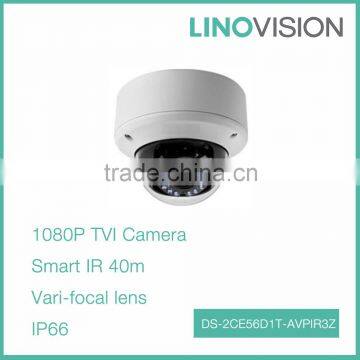 HD1080P 2MP Motorized VF Vandal Proof 40m Smart IR Dome TVI Camera