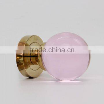 Antique Old Fashion Pink Zinc Alloy Glass Handle Door Knobs photo-4